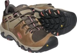 'Keen Outdoor' Women's Steens WP Leather Low Hiker - Timberwolf / Coral -Athletic Shoes Sales 1022336 PPS large 1024x1024@2x