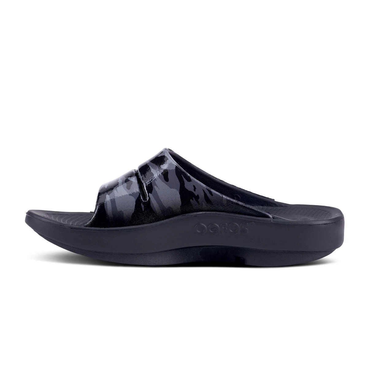 'OOFOS' Women's OOahh Slide Limited Edition - Black / Gray / Camo 9 'OOFOS' Women's OOahh Slide Limited Edition - Black / Gray / Camo - Image 7