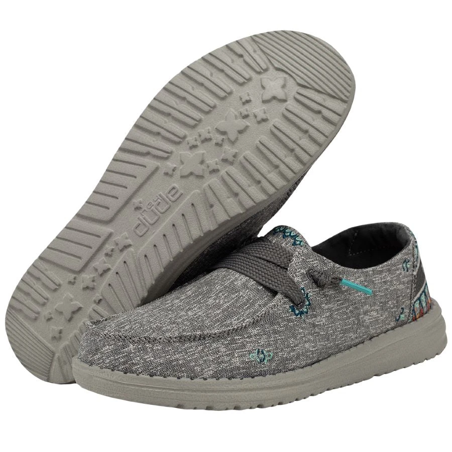 'Hey Dude' Women's Wendy Flora - Tulip Grey 5 'Hey Dude' Women's Wendy Flora - Tulip Grey - Image 3
